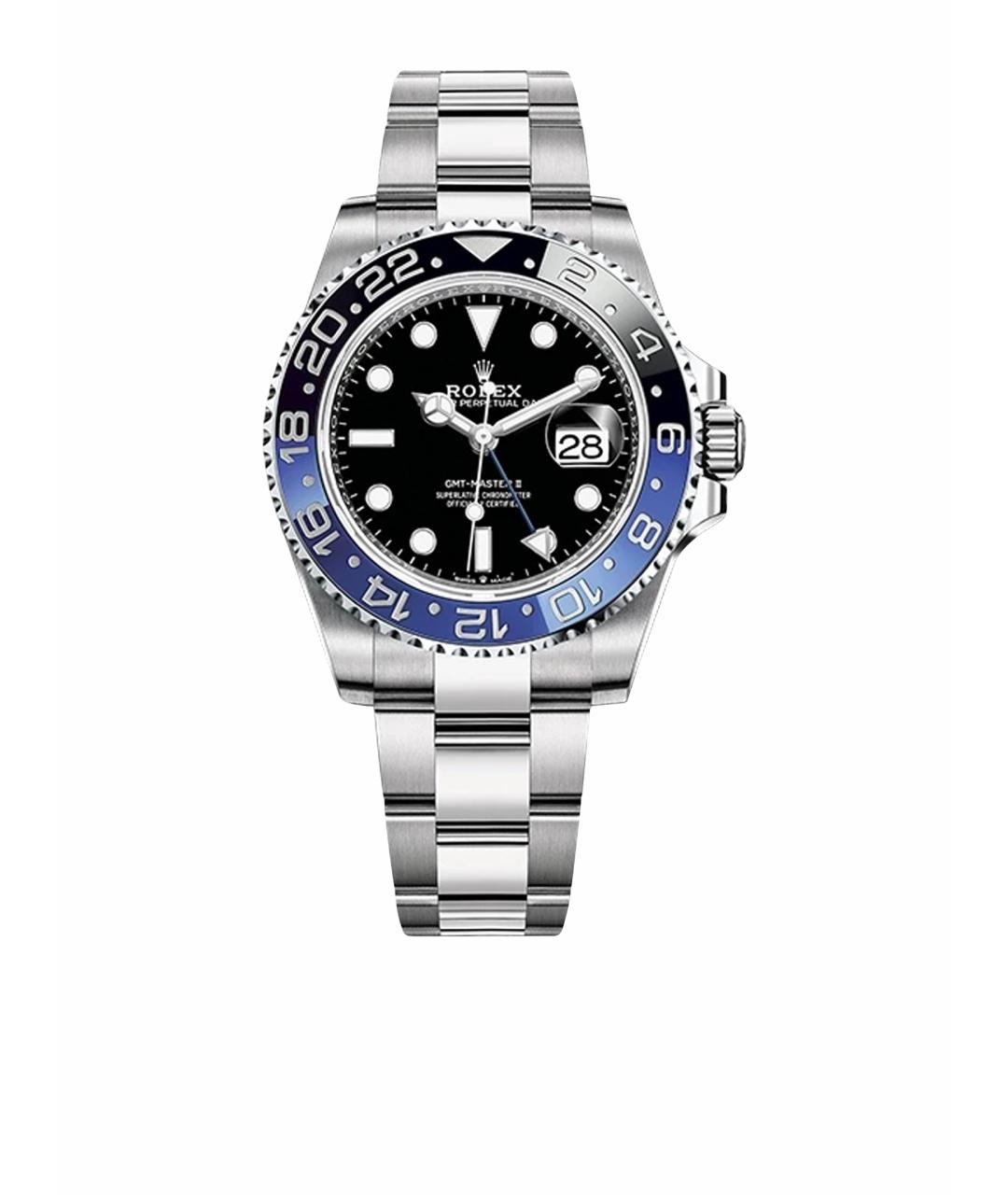 ROLEX Черные металлические часы, фото 1