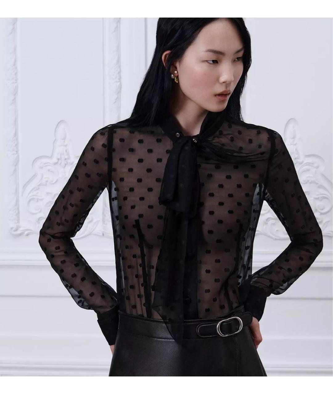 CHRISTIAN DIOR Черная шелковая блузы, фото 5