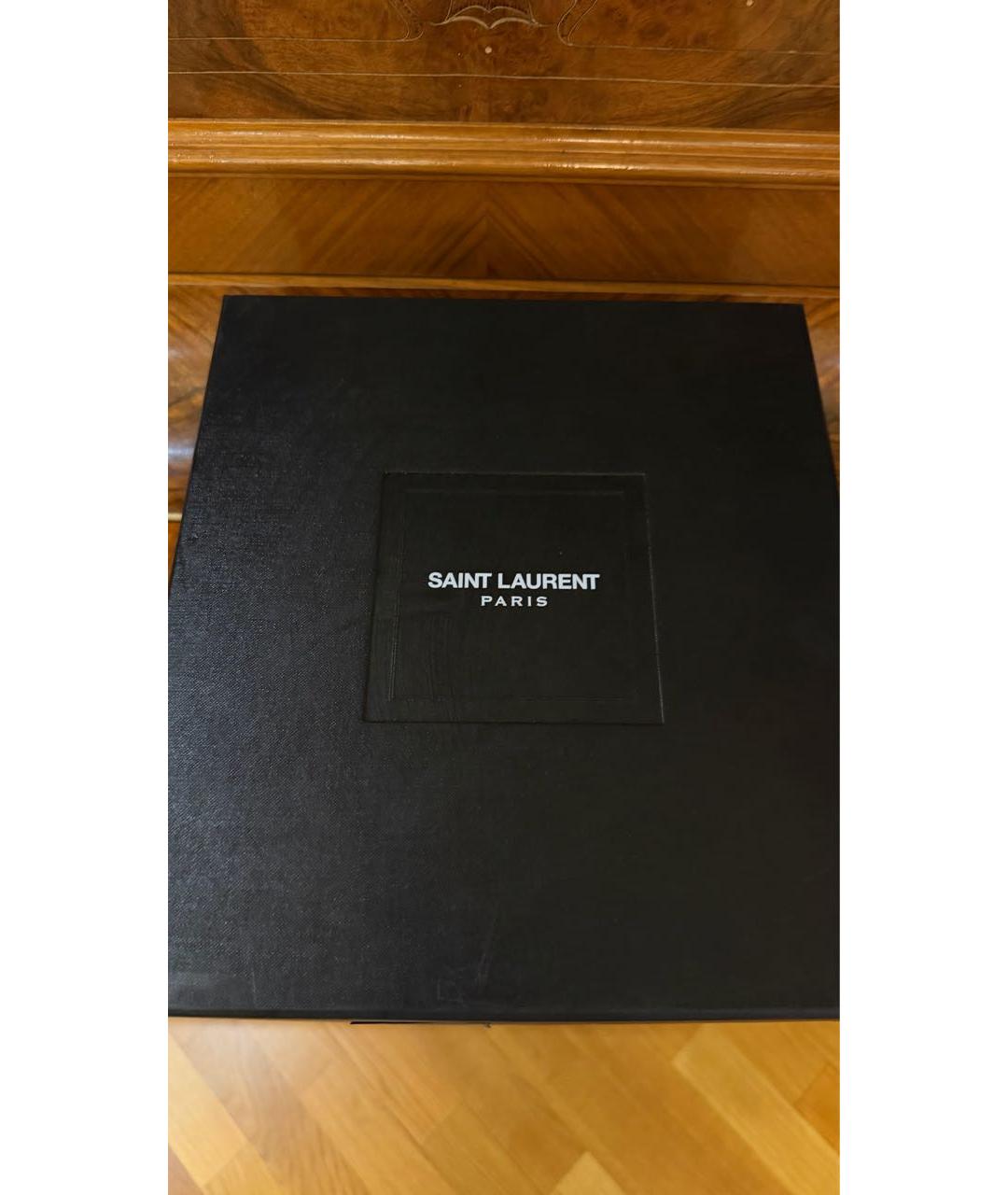 SAINT LAURENT Черные кожаные туфли, фото 7