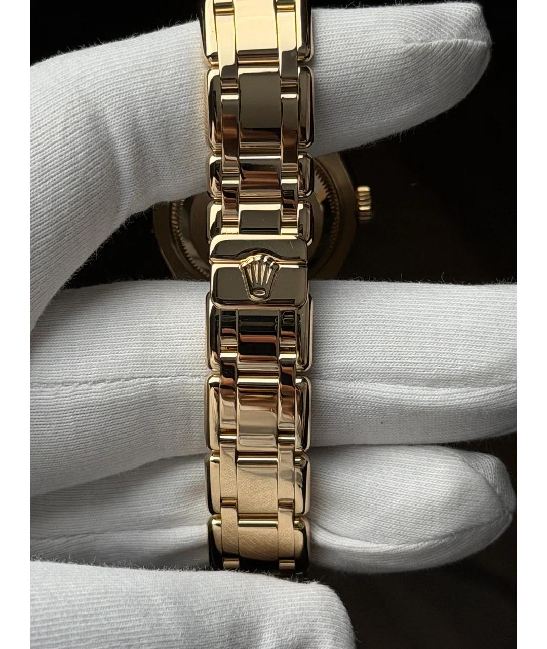 ROLEX Серые часы из желтого золота, фото 6