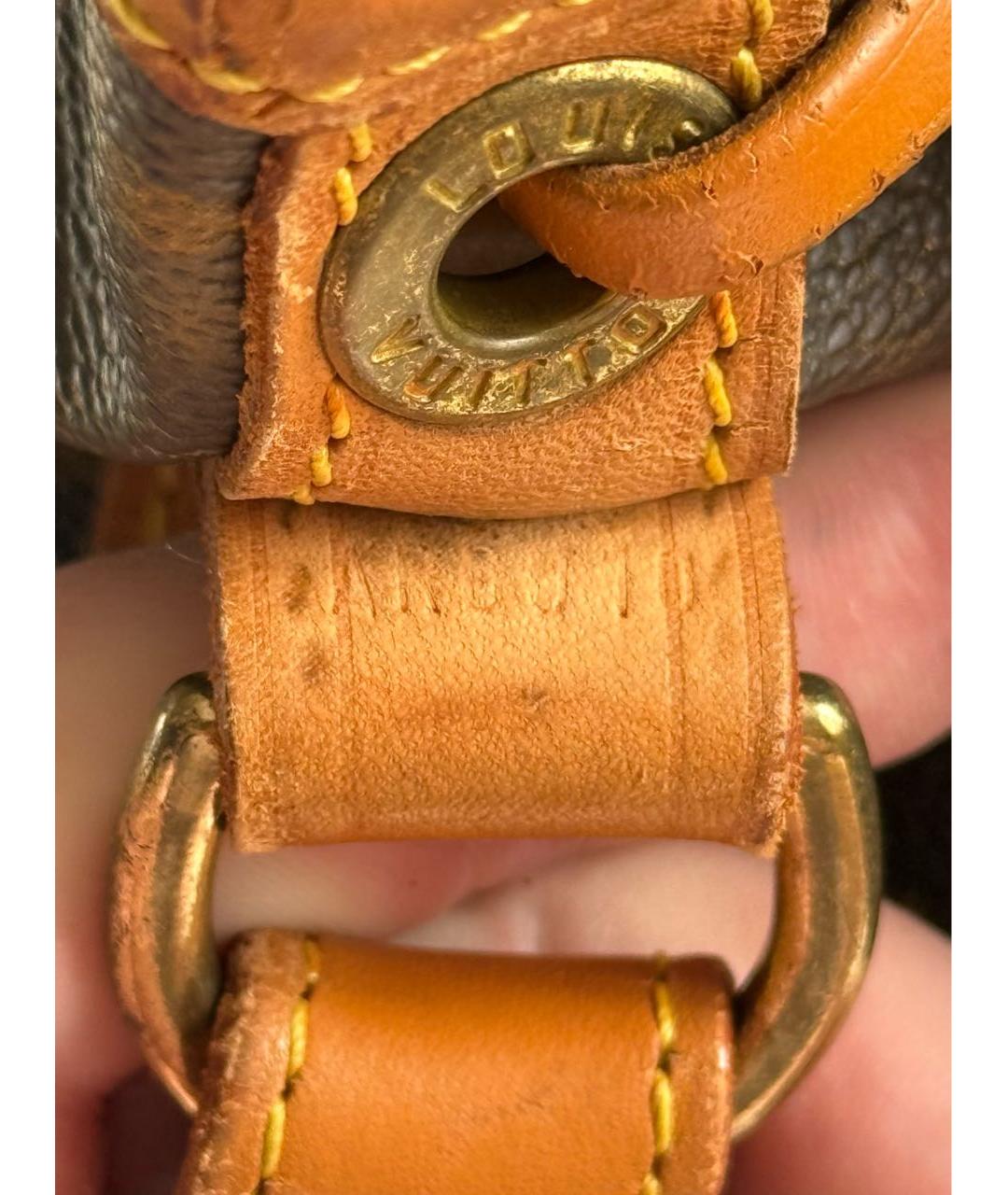 LOUIS VUITTON Коричневая сумка через плечо из канвы, фото 6