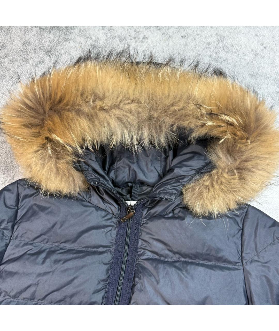 MONCLER Синий полиамидовый пуховик, фото 2