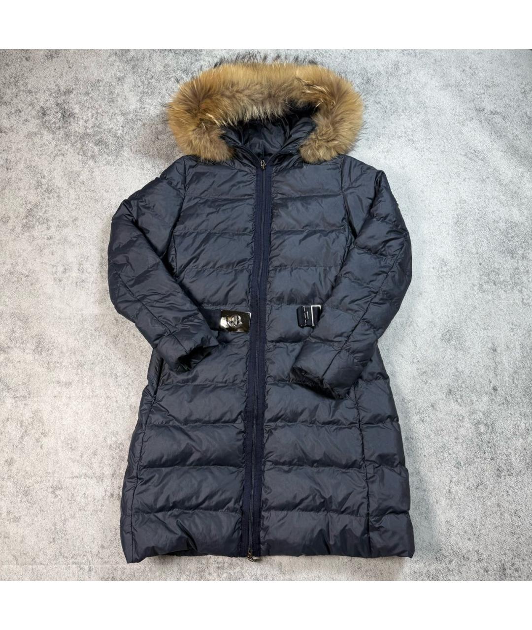 MONCLER Синий полиамидовый пуховик, фото 8