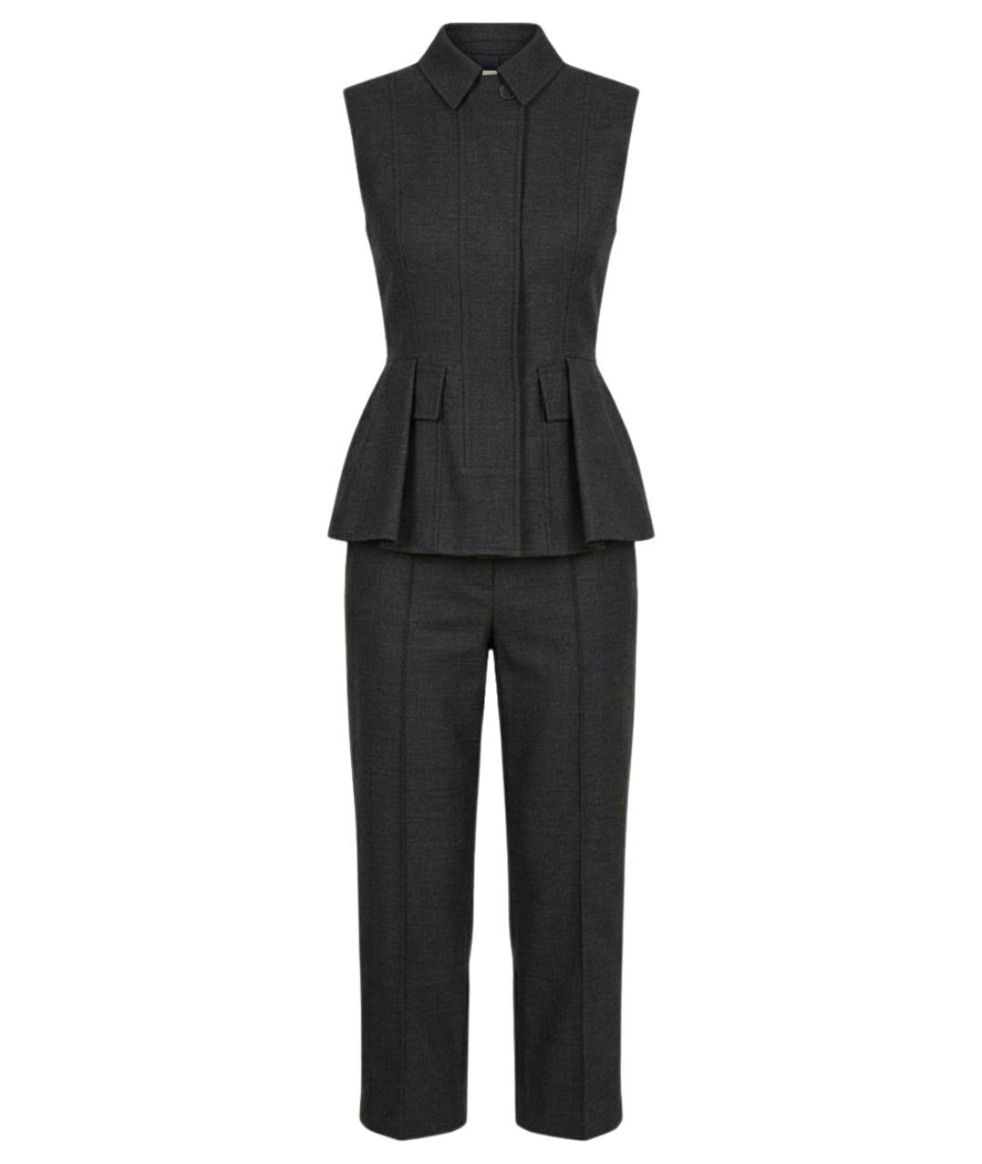 CHRISTIAN DIOR Антрацитовый шерстяной костюм с брюками, фото 1