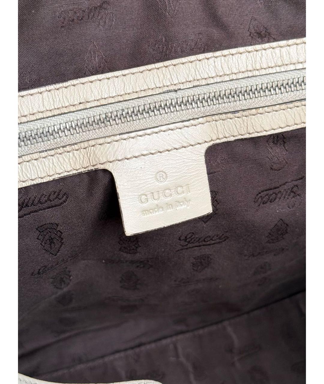 GUCCI Бежевая тканевая сумка тоут, фото 5