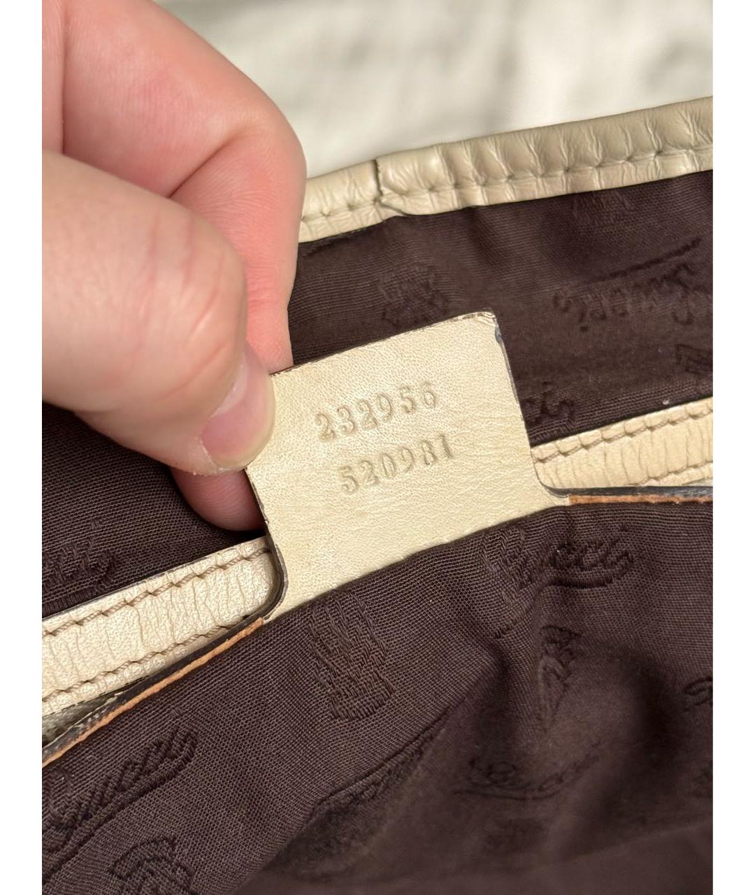 GUCCI Бежевая тканевая сумка тоут, фото 6