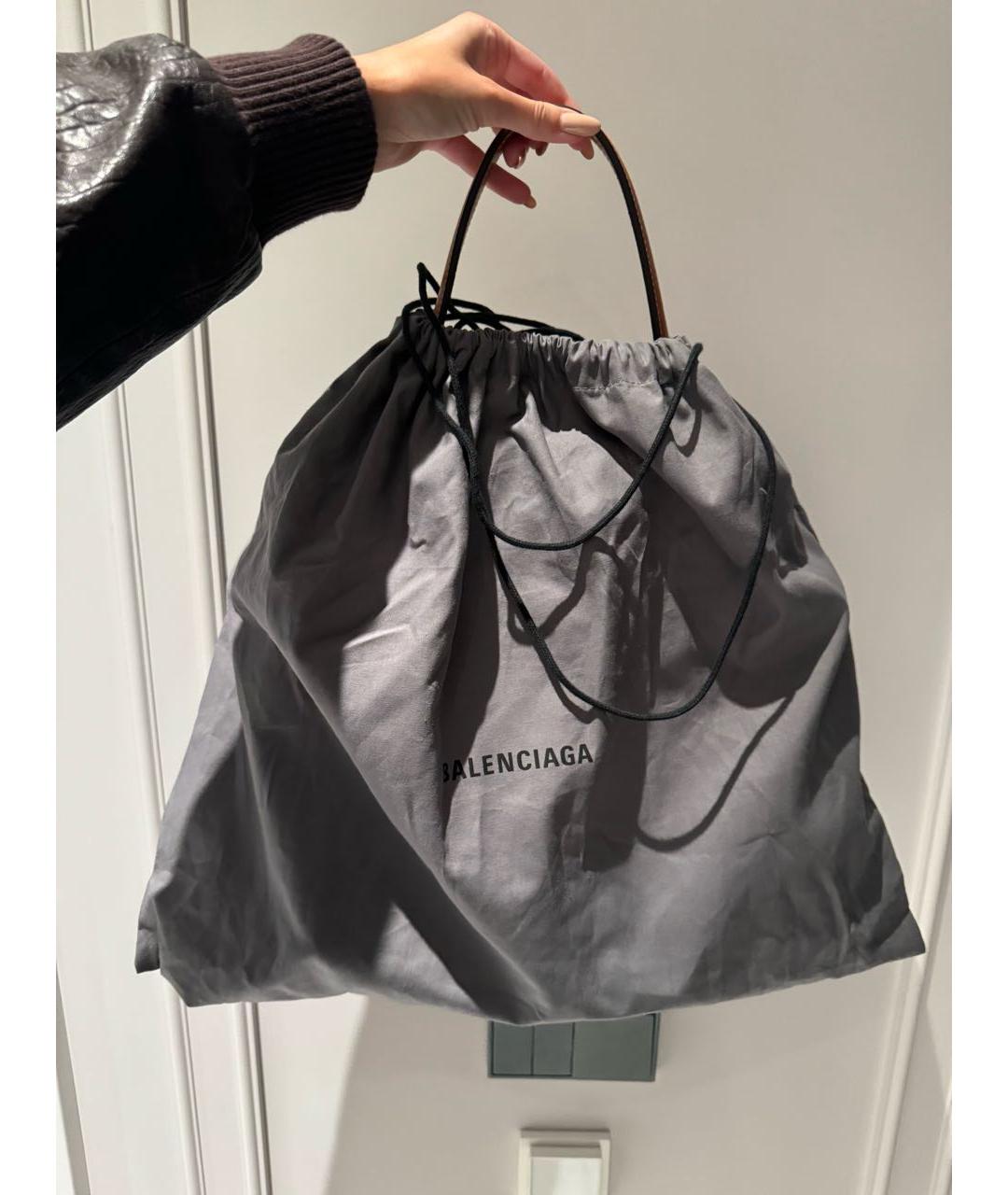 BALENCIAGA Коричневая кожаная сумка через плечо, фото 7