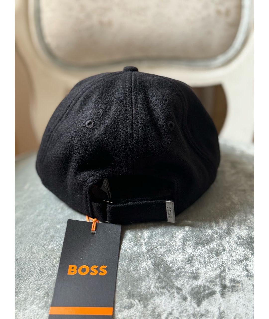 HUGO BOSS Черная шерстяная кепка/бейсболка, фото 6