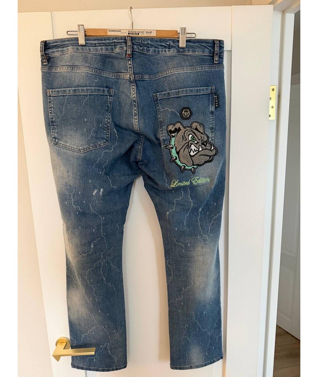 PHILIPP PLEIN Темно-синие повседневные брюки, фото 2