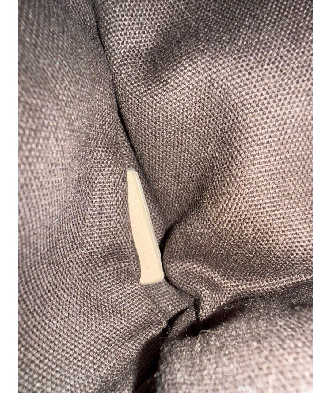 BURBERRY Бежевая сумка с короткими ручками из канвы, фото 6