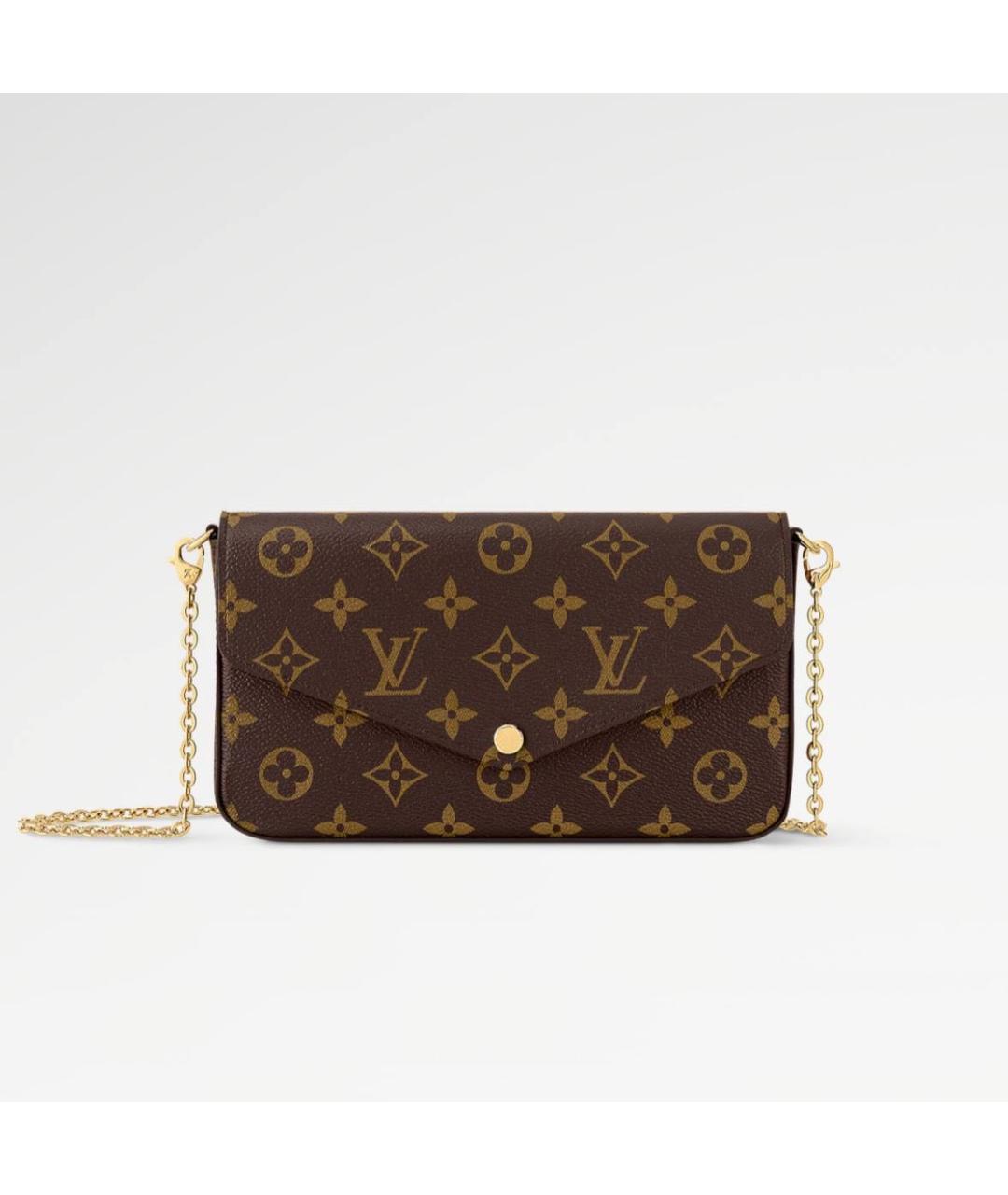 LOUIS VUITTON Коричневая сумка через плечо из канвы, фото 6