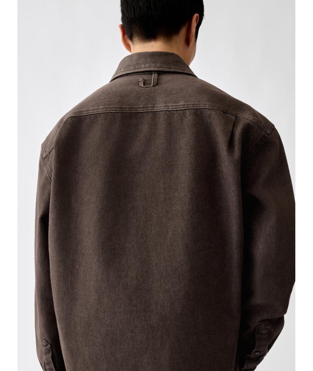 JACQUEMUS Коричневая хлопковая кэжуал рубашка, фото 3