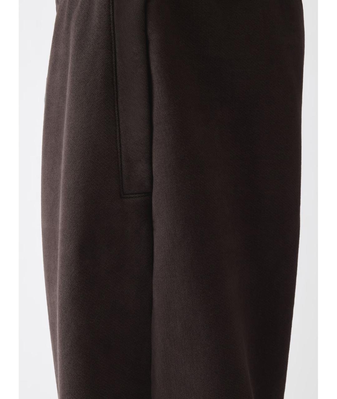 JACQUEMUS Коричневые хлопковые повседневные брюки, фото 5
