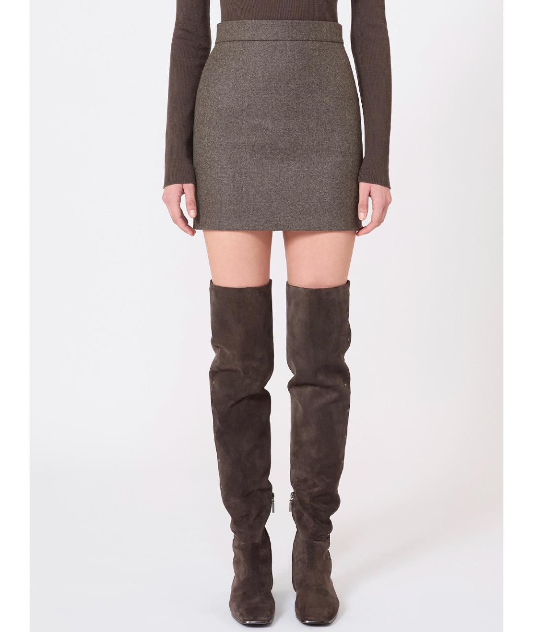 MAX MARA Мульти шерстяная юбка мини, фото 2