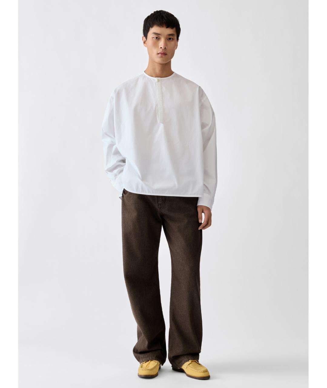 JACQUEMUS Коричневые хлопковые прямые джинсы, фото 2