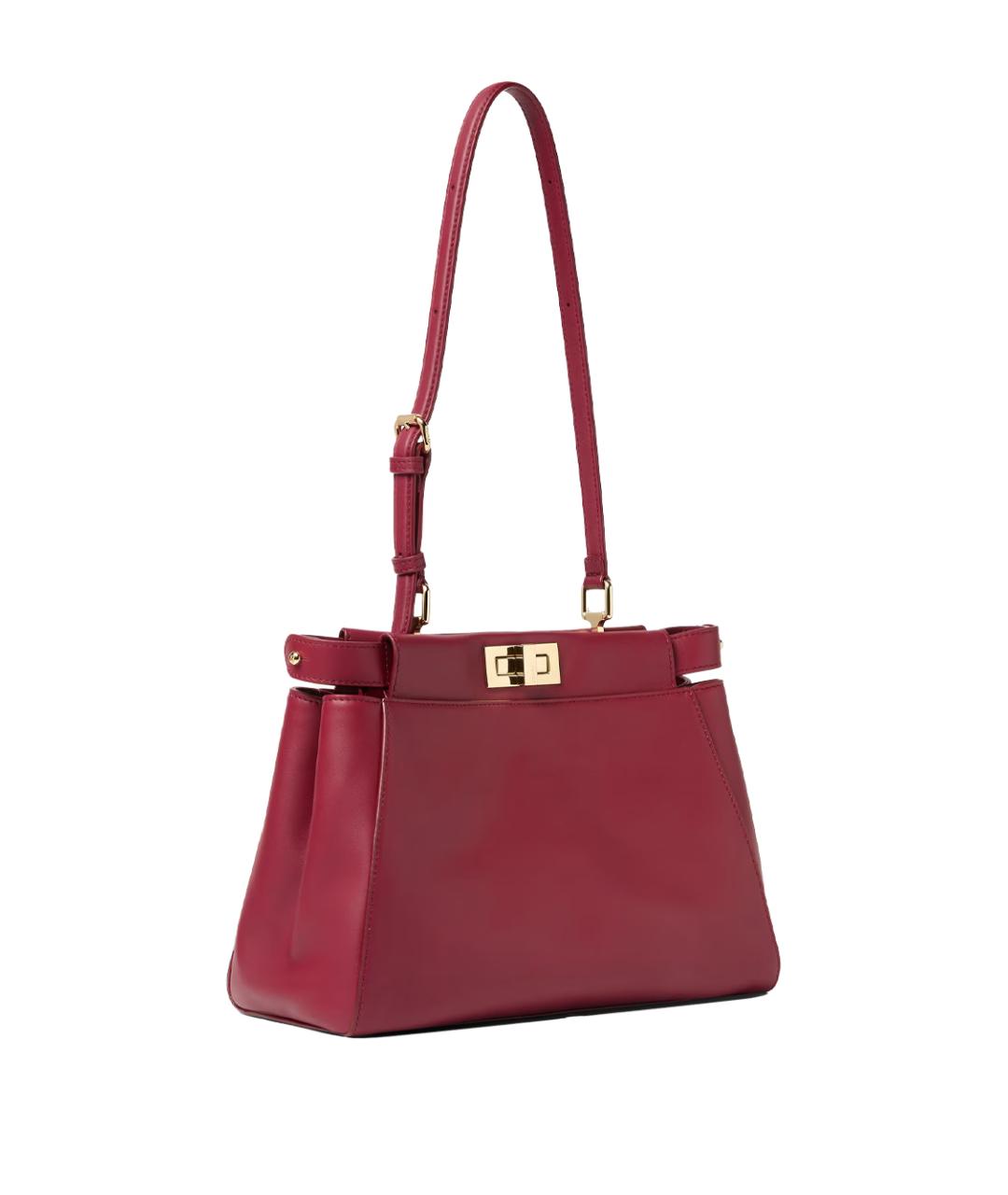 FENDI Красная кожаная сумка тоут, фото 2