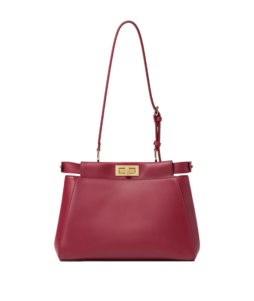 FENDI Красная кожаная сумка тоут, фото 3