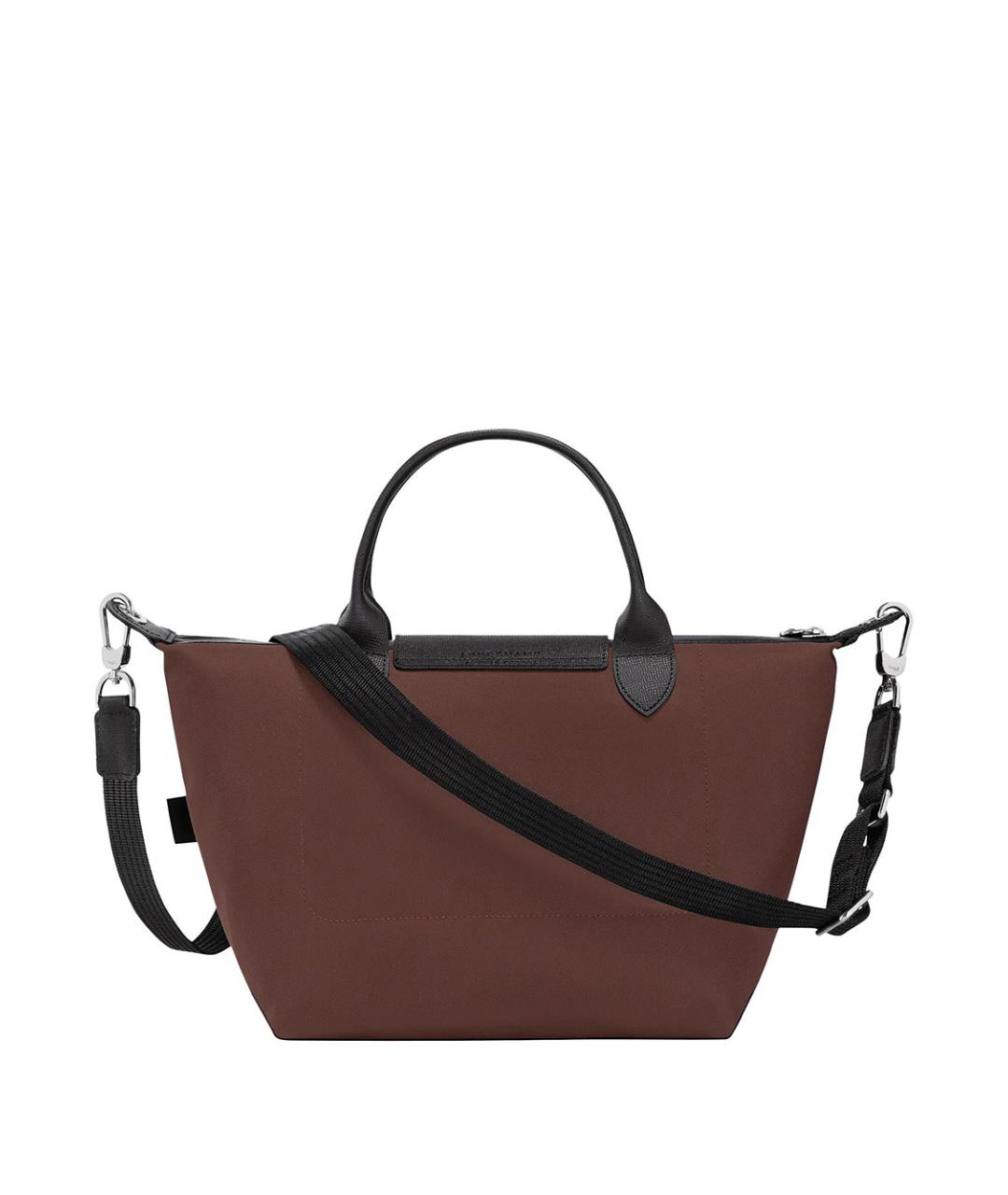 LONGCHAMP Коричневая синтетическая сумка с короткими ручками, фото 3