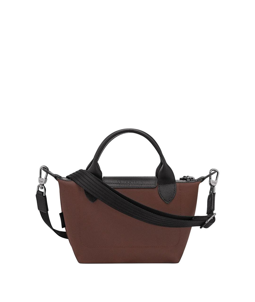 LONGCHAMP Коричневая синтетическая сумка через плечо, фото 3