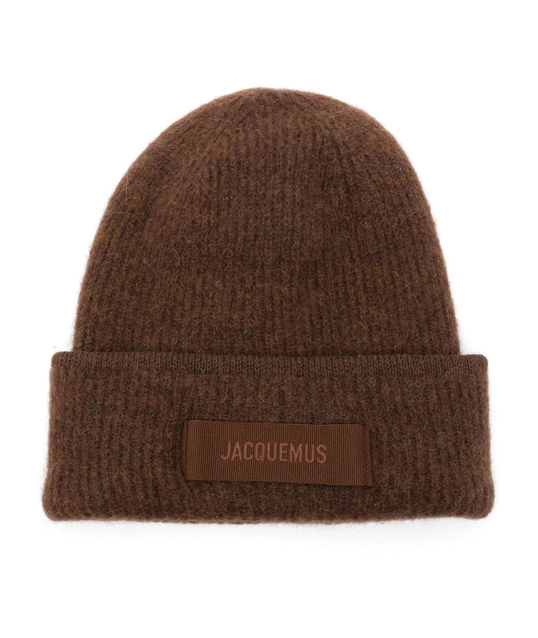 JACQUEMUS Коричневая шерстяная шапка, фото 1