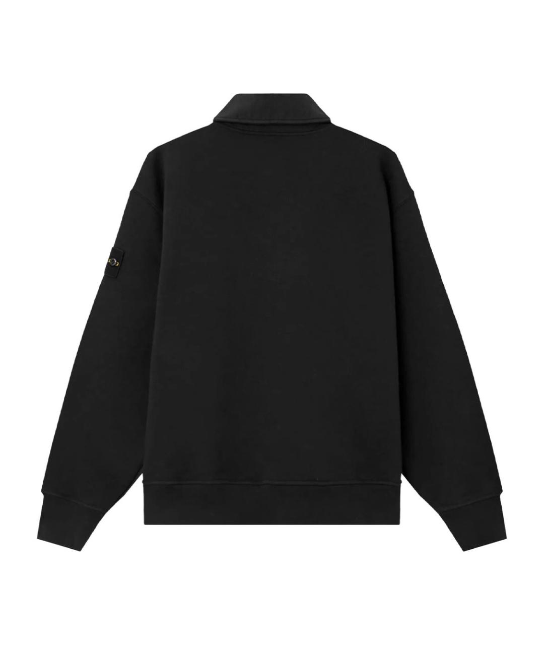 STONE ISLAND Черный хлопковый джемпер / свитер, фото 2