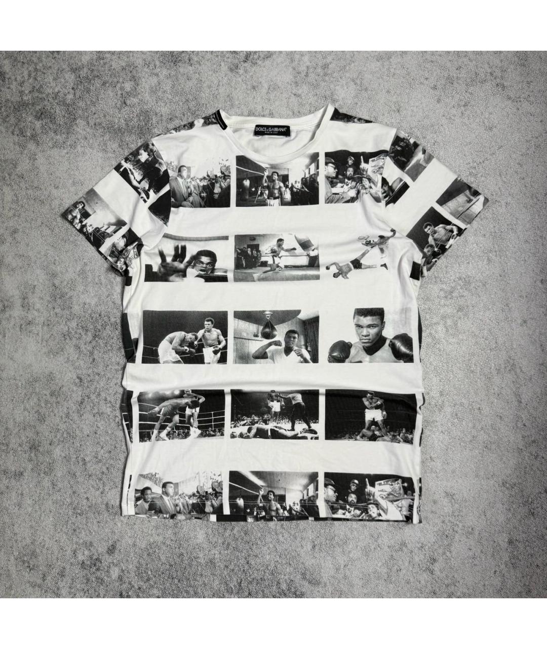 DOLCE&GABBANA Белая хлопковая футболка, фото 9