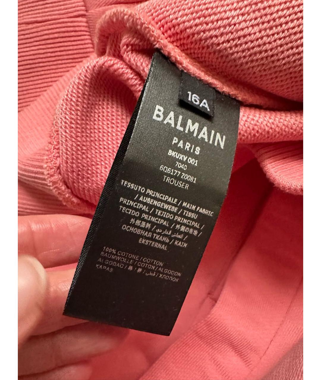 BALMAIN Коралловый хлопковый спортивные костюмы, фото 3
