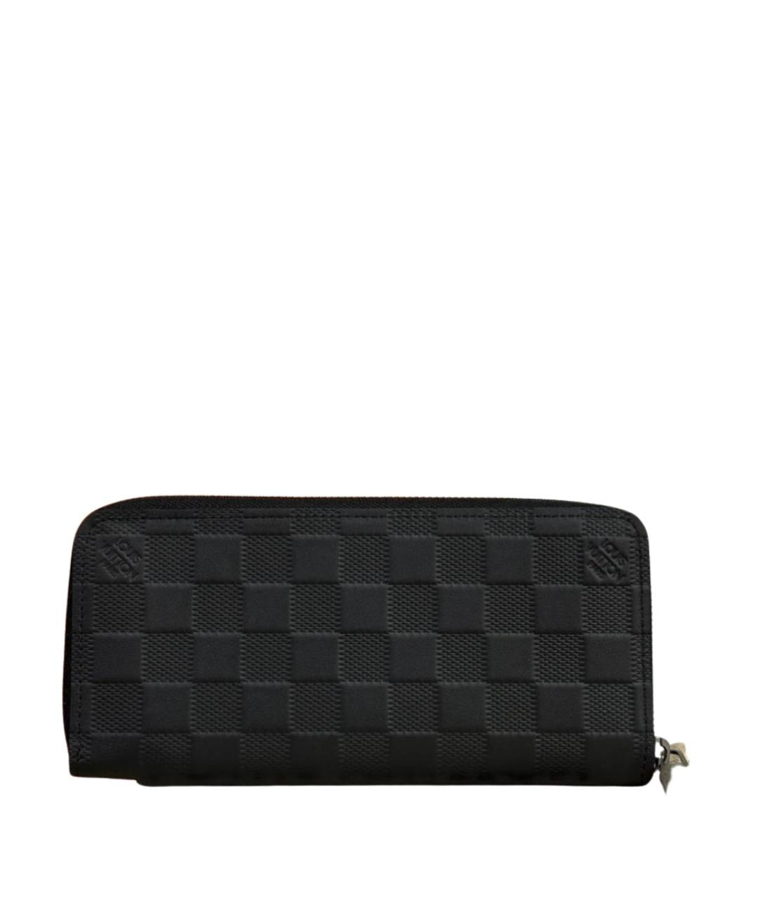 LOUIS VUITTON Черный кожаный кошелек, фото 1
