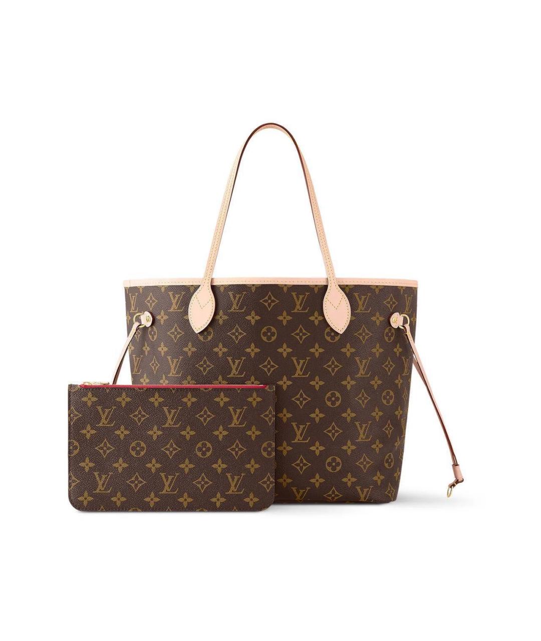 LOUIS VUITTON Коричневая сумка тоут из канвы, фото 3
