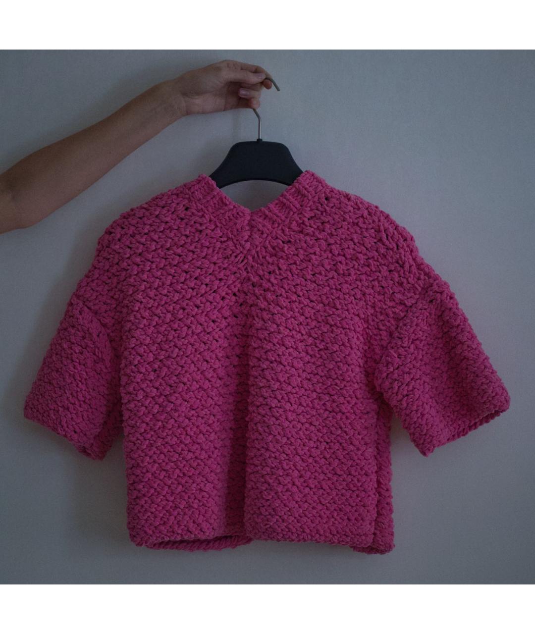 BOTTEGA VENETA Розовый полиамидовый джемпер / свитер, фото 2