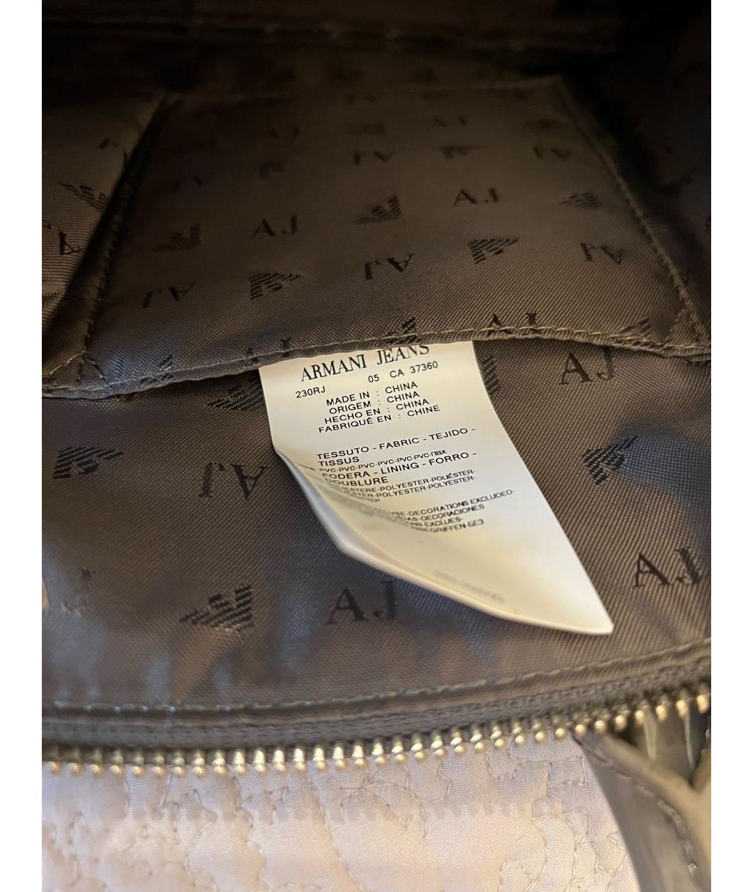 ARMANI JEANS Серая сумка с короткими ручками, фото 6
