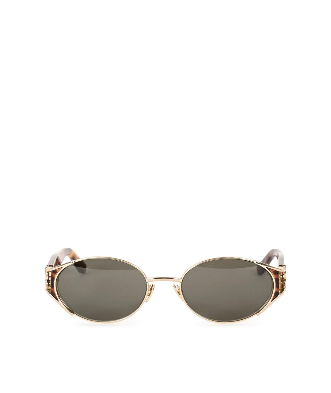 SAINT LAURENT Золотые солнцезащитные очки, фото 1