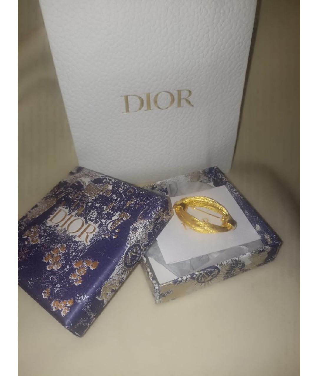 CHRISTIAN DIOR Золотая позолоченная булавка / брошь, фото 7