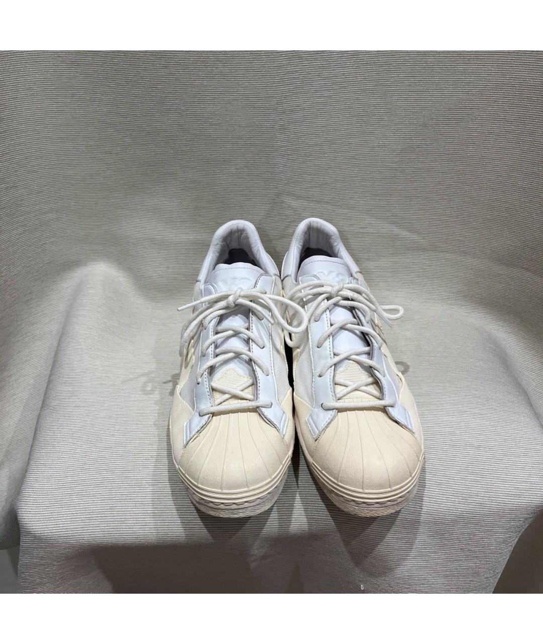 YOHJI YAMAMOTO Белые кожаные низкие кроссовки / кеды, фото 2