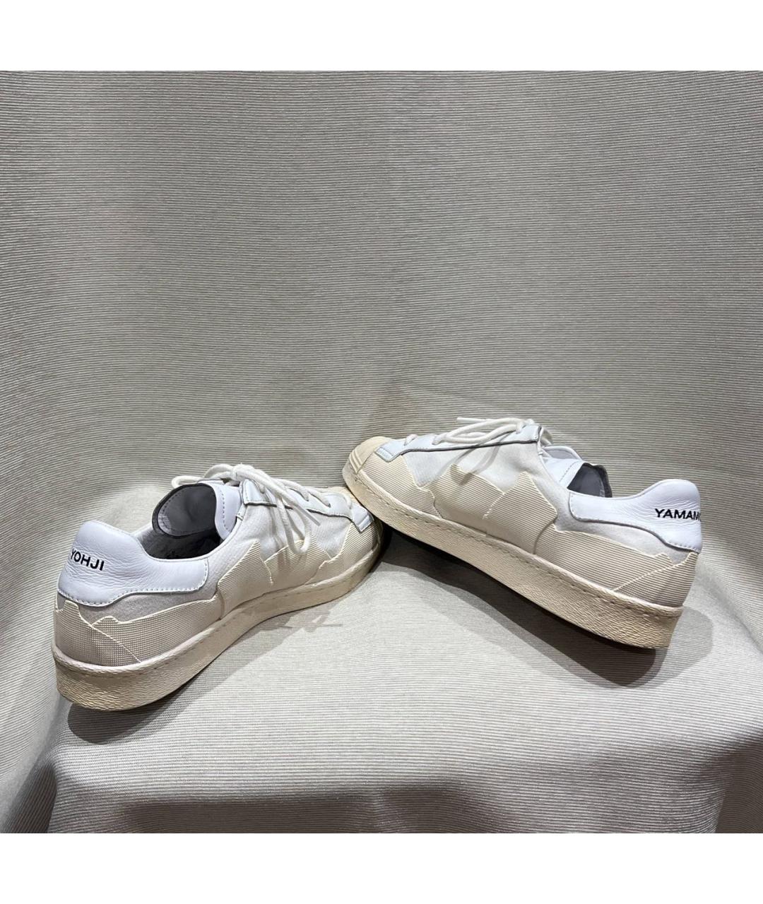 YOHJI YAMAMOTO Белые кожаные низкие кроссовки / кеды, фото 5
