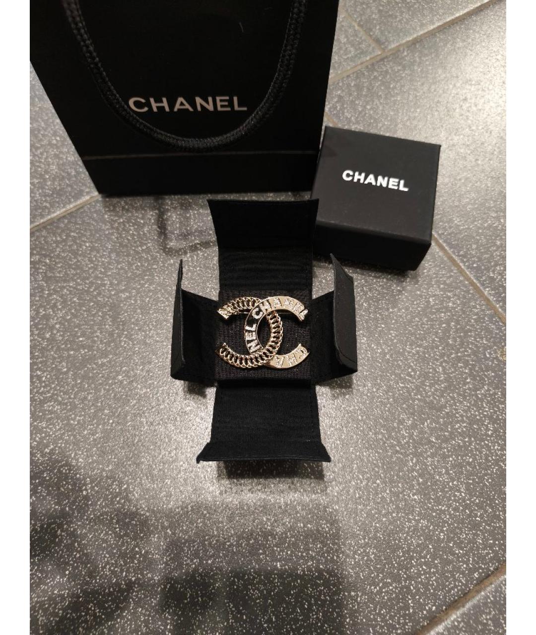 CHANEL Золотая металлическая булавка / брошь, фото 2