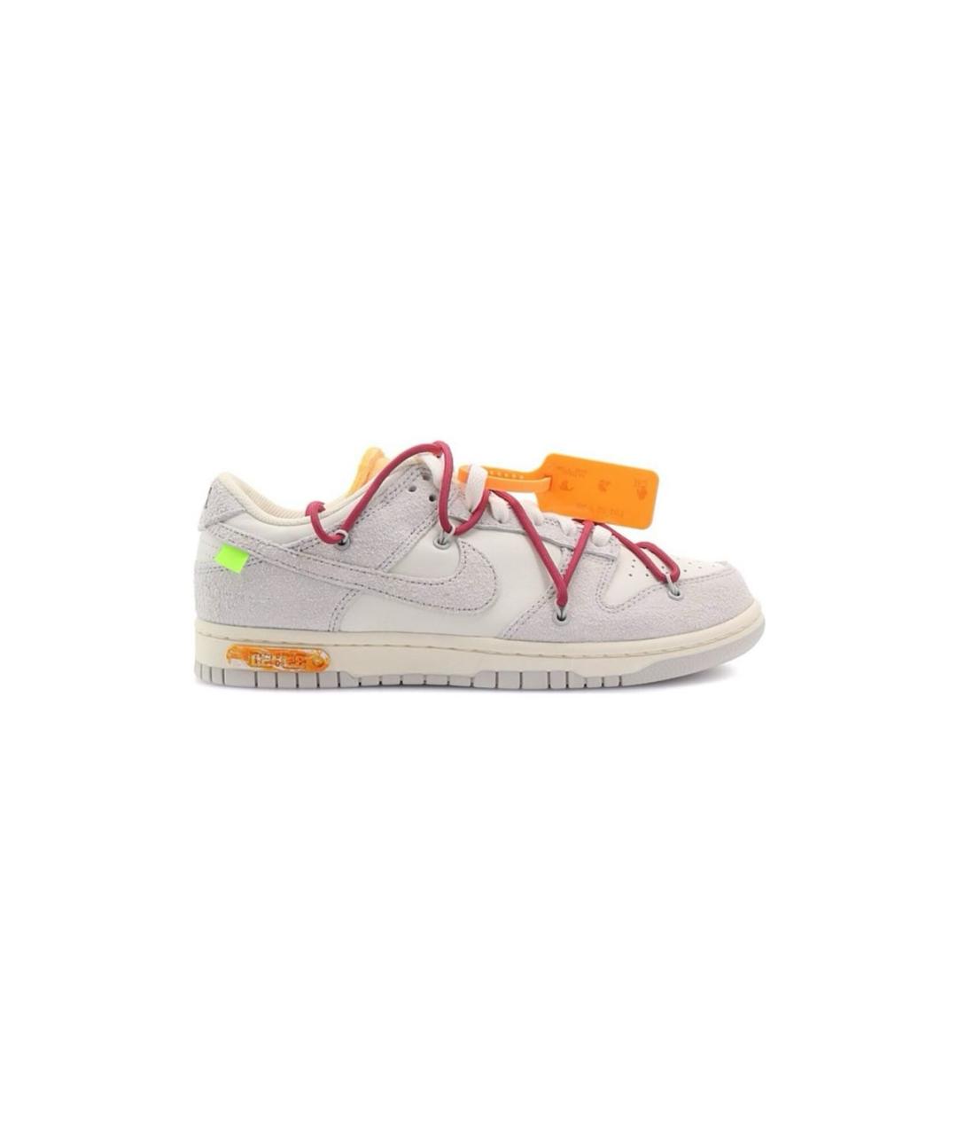 NIKE X OFF-WHITE Бежевые замшевые низкие кроссовки / кеды, фото 5