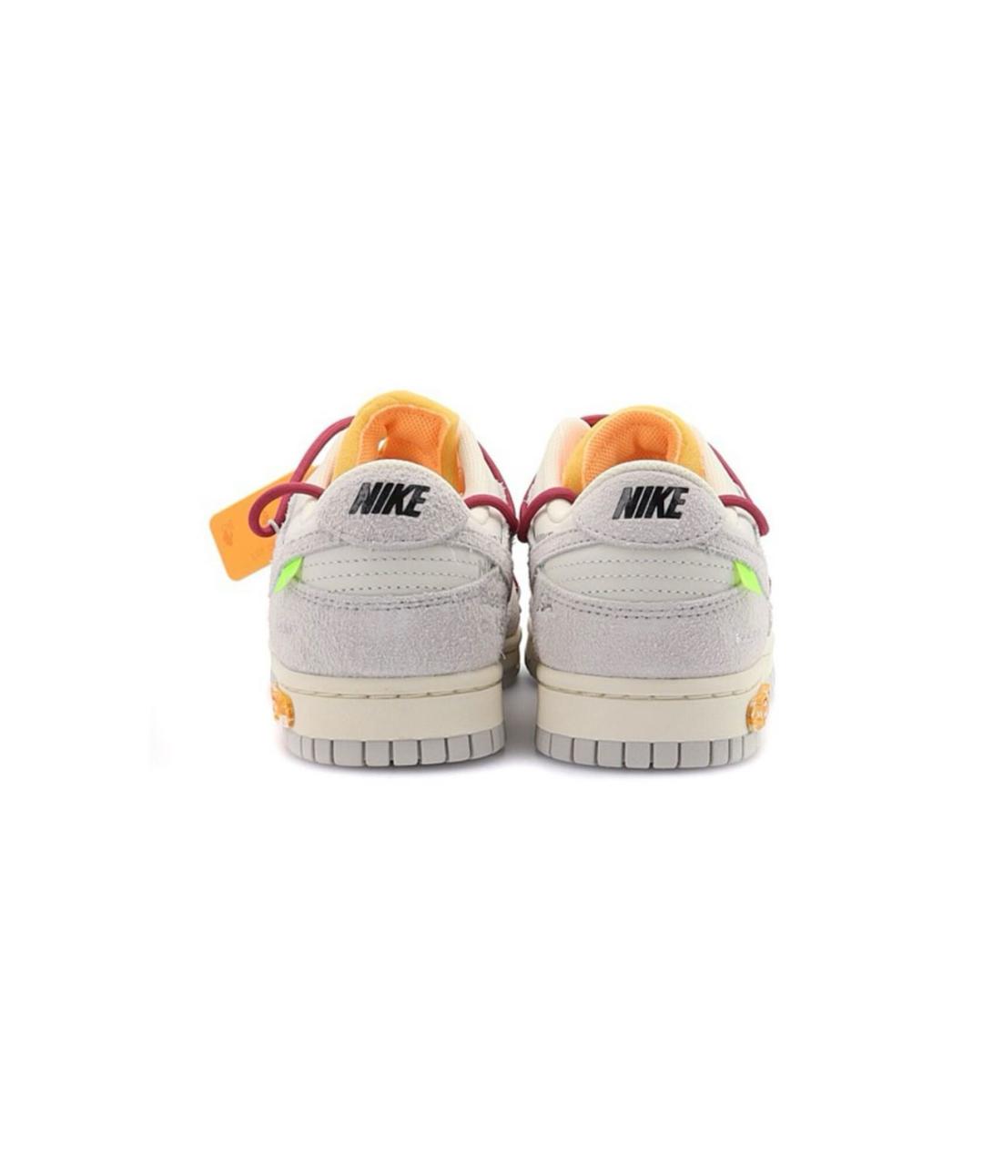 NIKE X OFF-WHITE Бежевые замшевые низкие кроссовки / кеды, фото 3