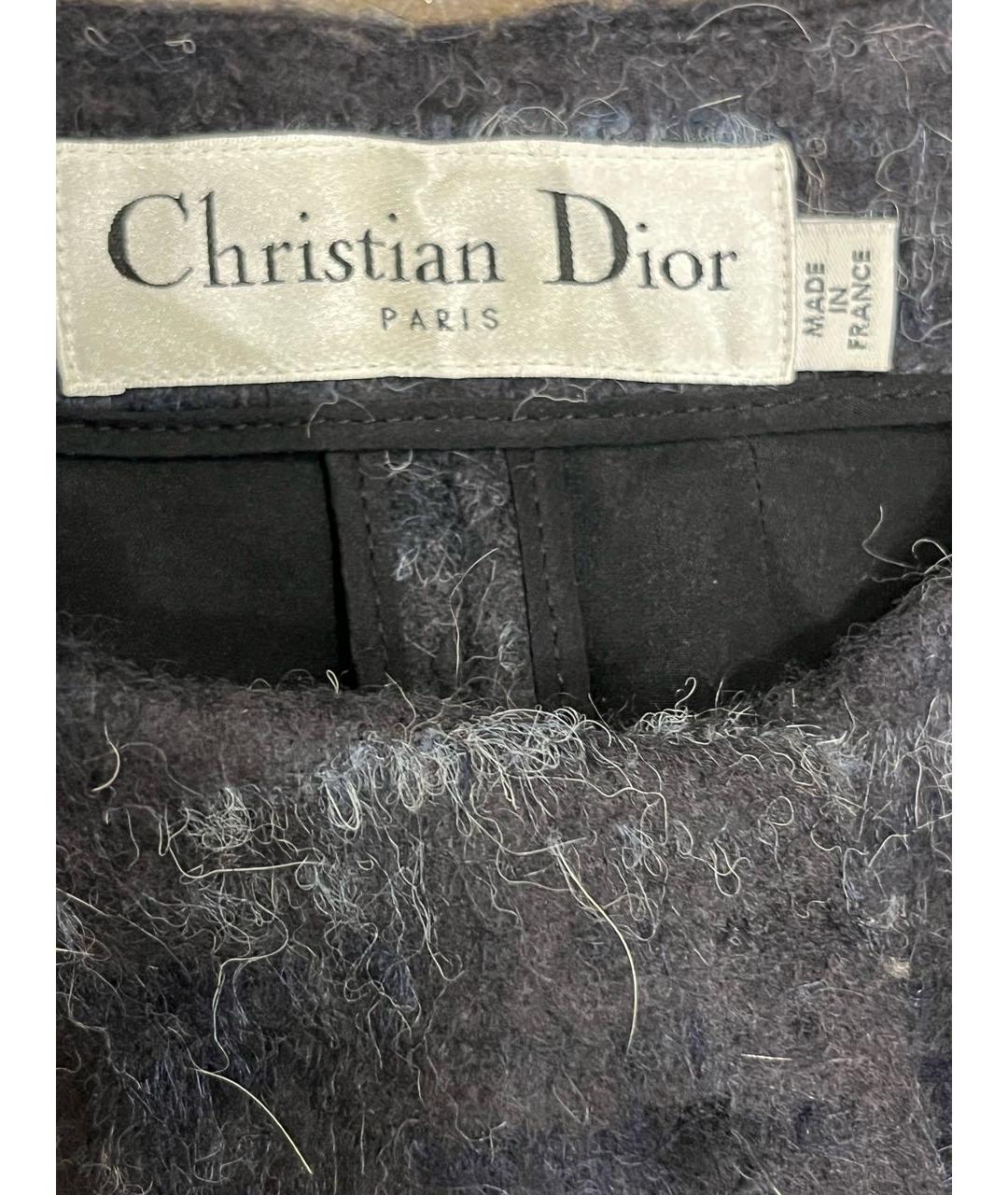 CHRISTIAN DIOR Серое шерстяное пальто, фото 3