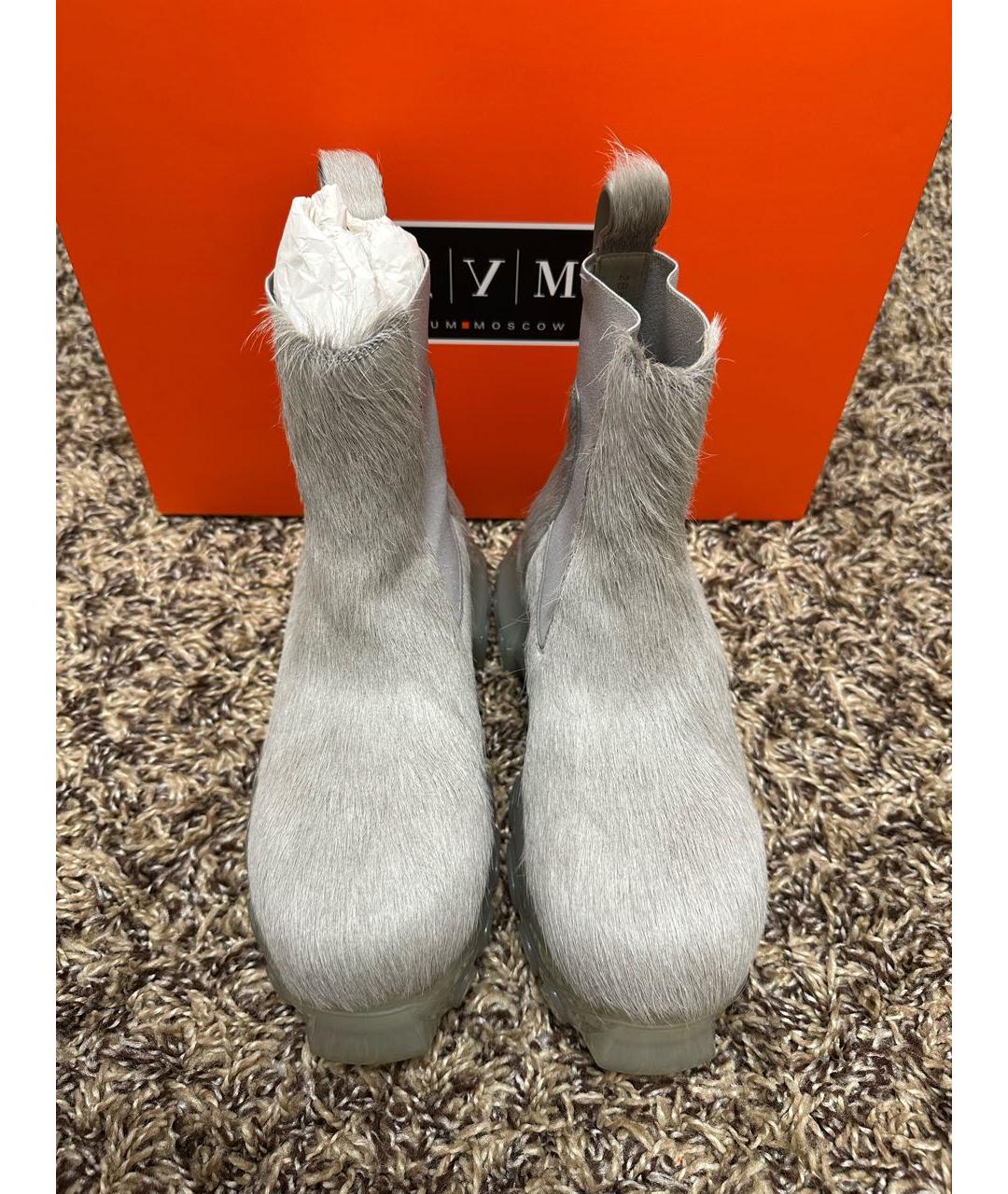 RICK OWENS Серые ботинки, фото 4