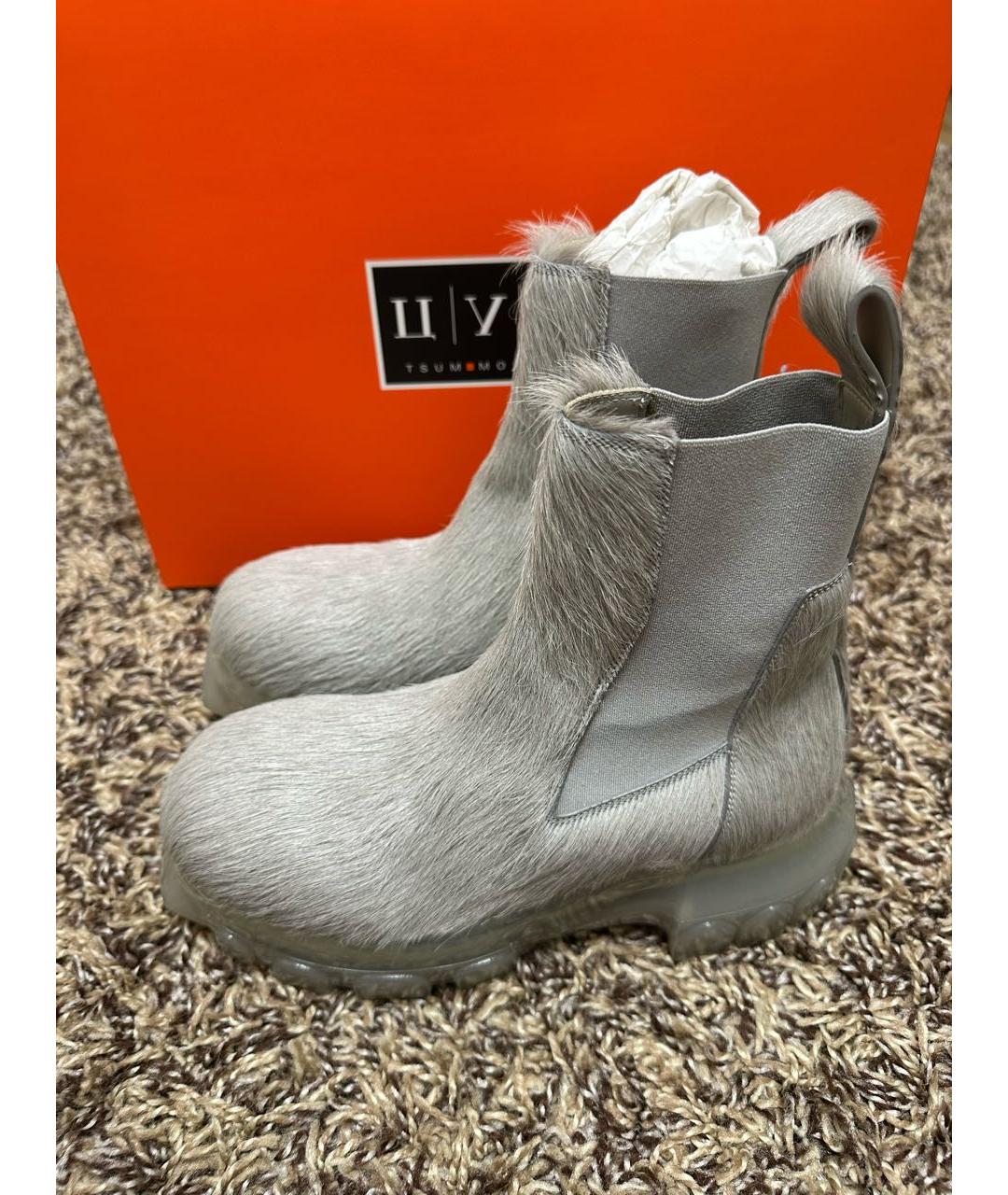RICK OWENS Серые ботинки, фото 3