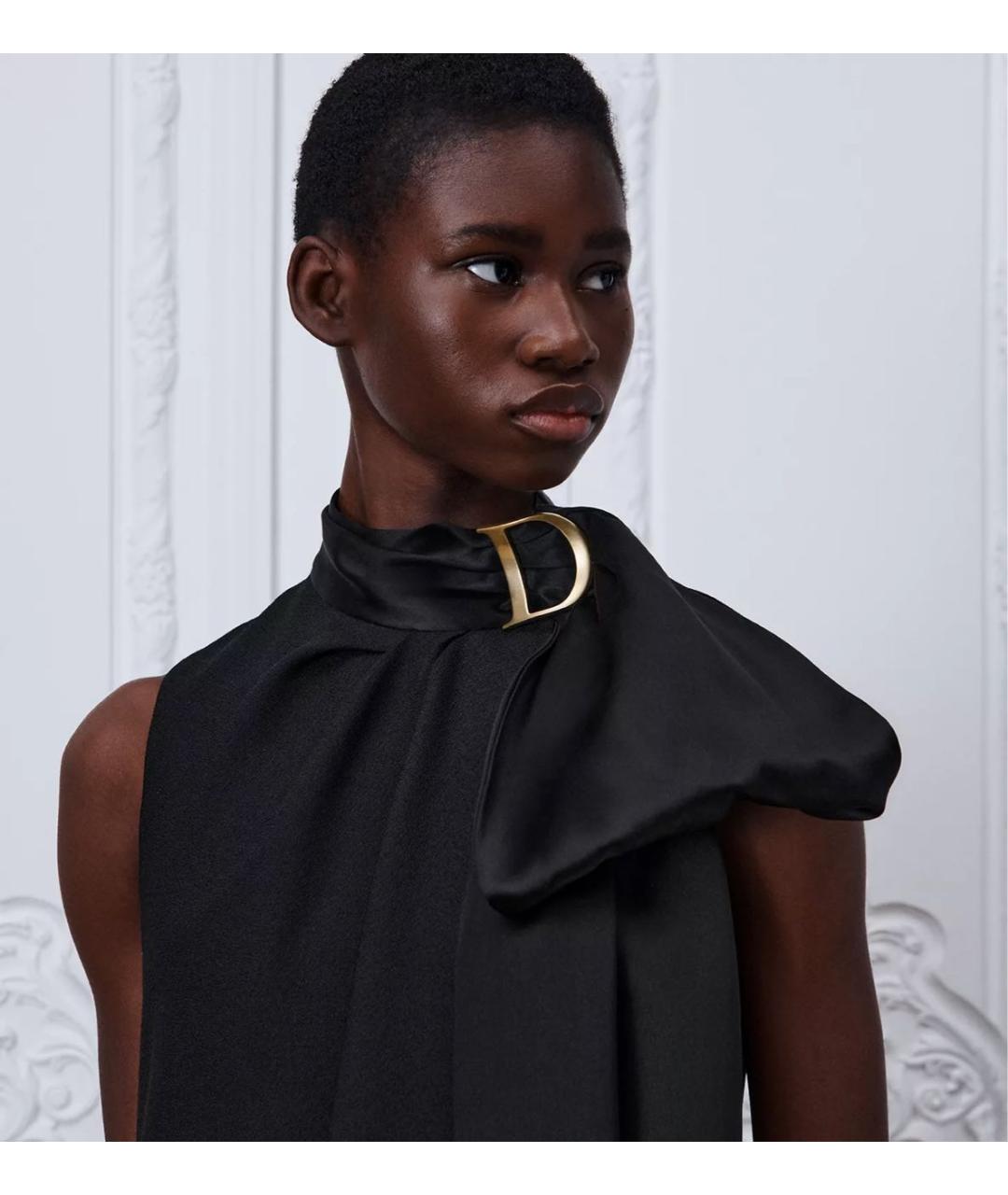 CHRISTIAN DIOR Черное шерстяное вечернее платье, фото 3
