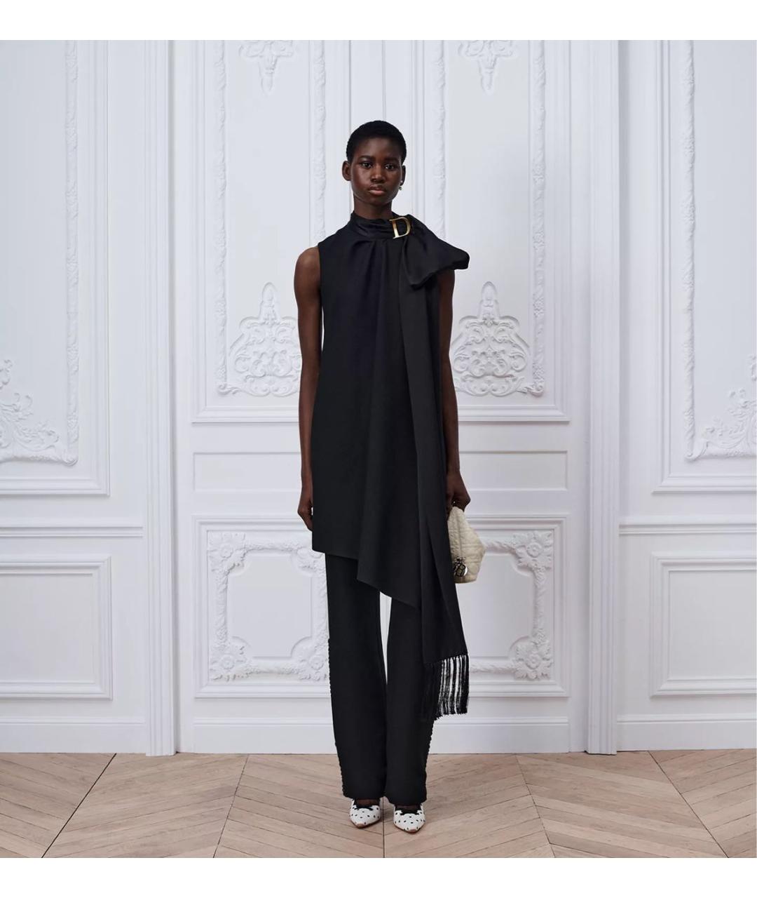 CHRISTIAN DIOR Черное шерстяное вечернее платье, фото 2