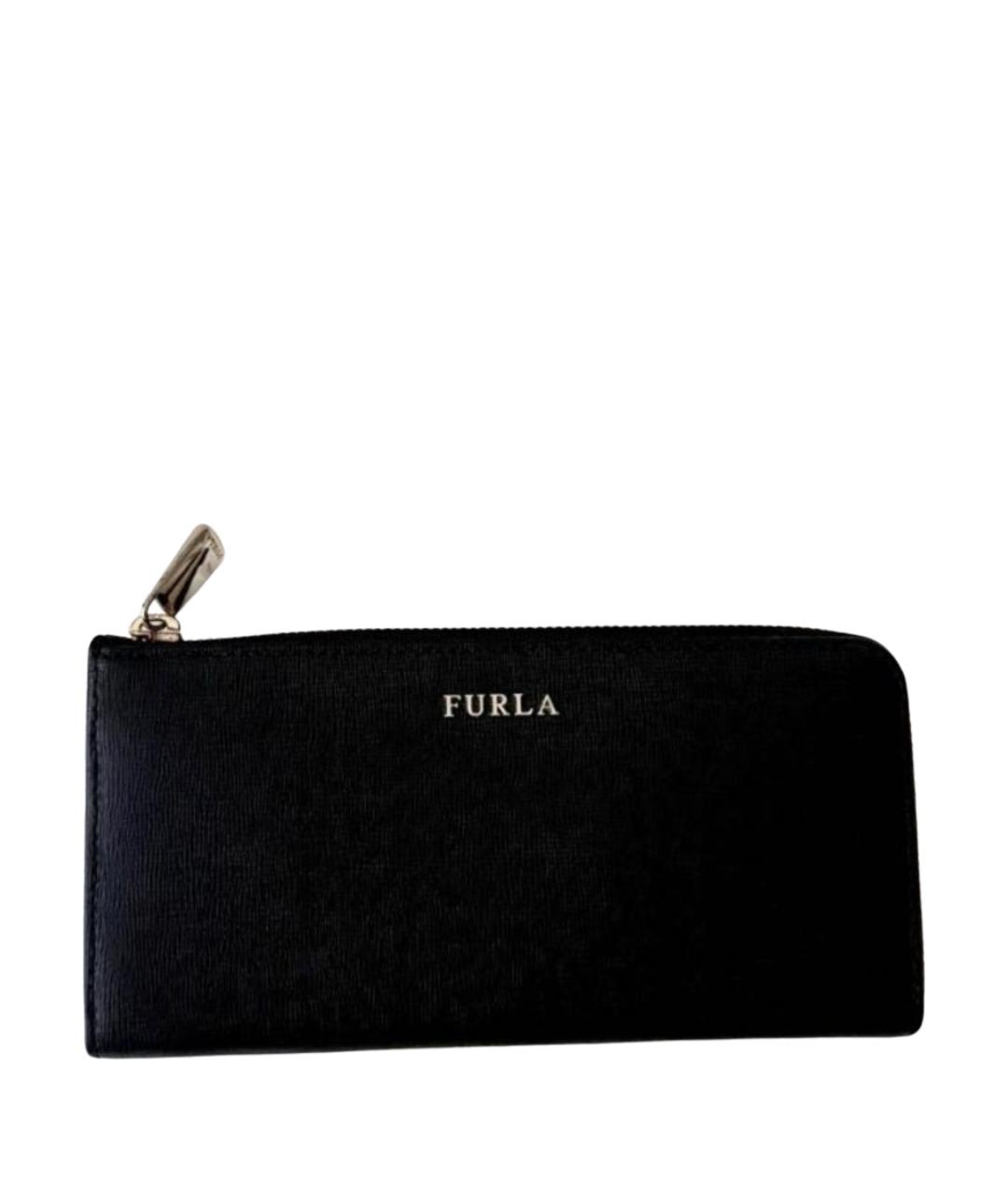FURLA Черный кожаный кошелек, фото 1