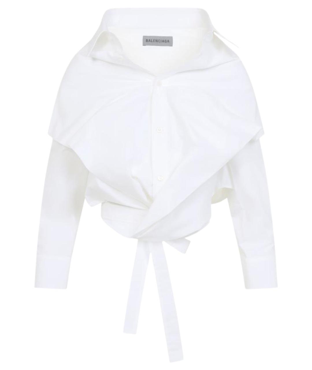 BALENCIAGA Белая хлопковая рубашка, фото 1