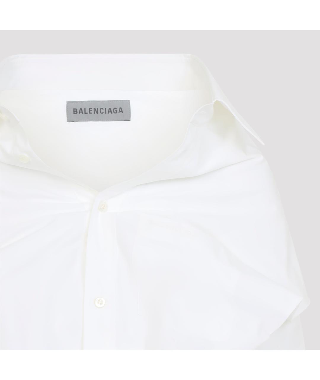 BALENCIAGA Белая хлопковая рубашка, фото 4