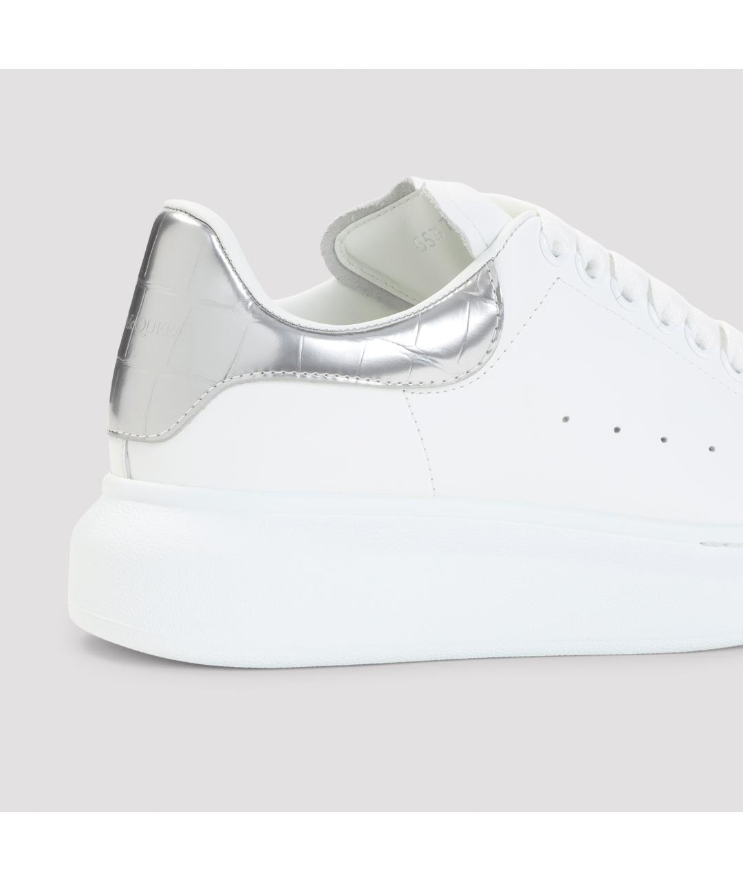 ALEXANDER MCQUEEN Белые кожаные кроссовки, фото 4