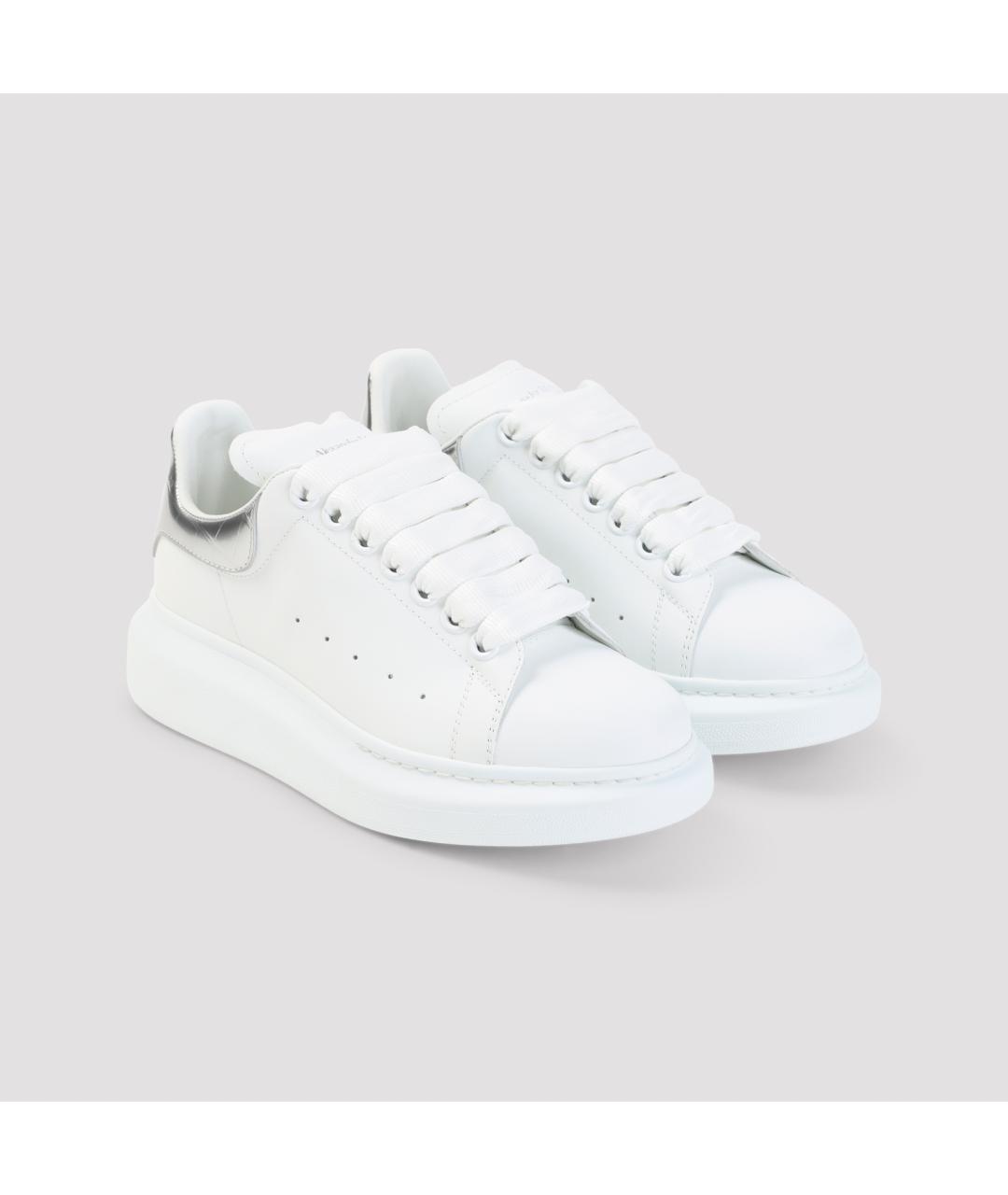 ALEXANDER MCQUEEN Белые кожаные кроссовки, фото 3