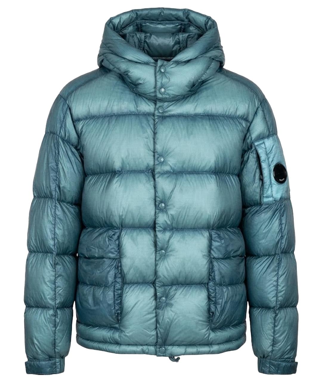 CP COMPANY Бирюзовый полиамидовый пуховик, фото 1