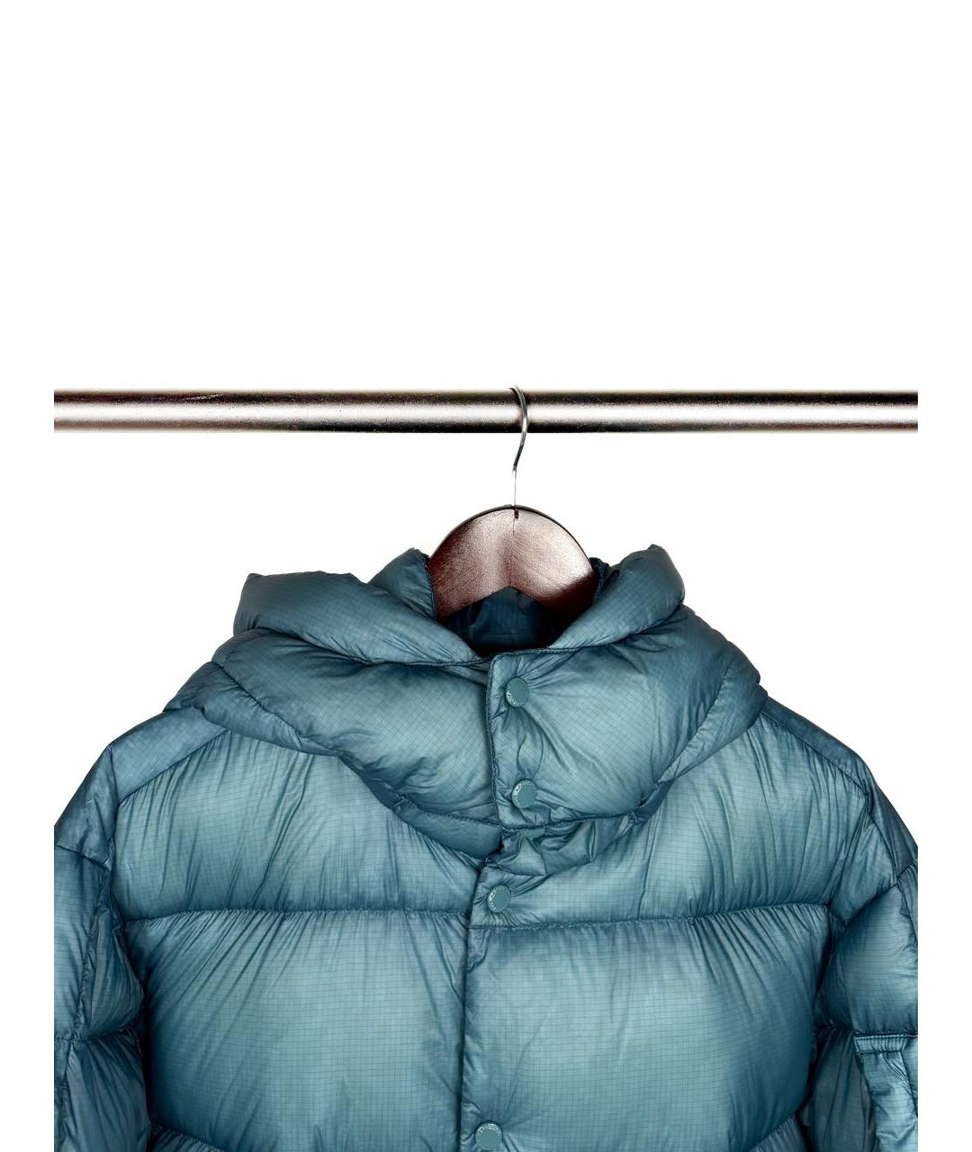 CP COMPANY Бирюзовый полиамидовый пуховик, фото 3